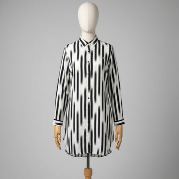 Dior Camicia Righe Bianco Blu XL Vintage 90s