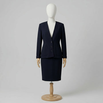 Valentino Miss V Giacca Blu Marino Taglia 48 Donna Vintage Retro