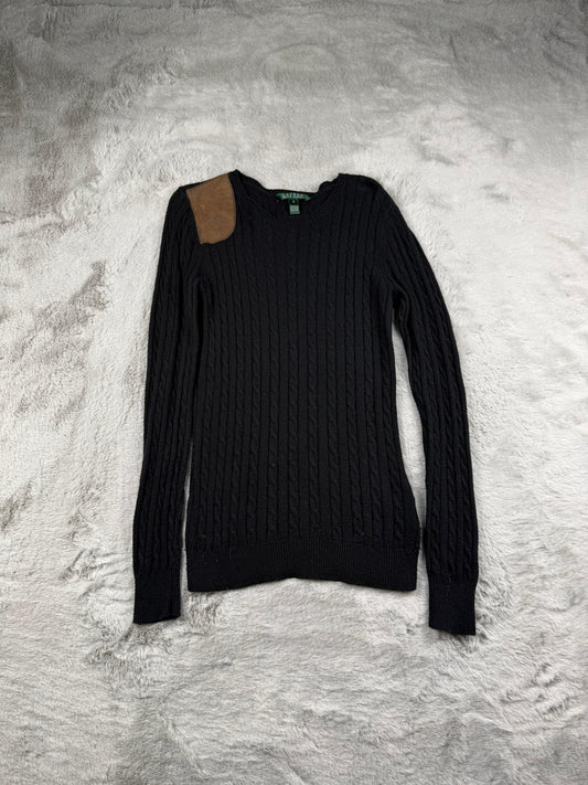 Ralph Lauren Pullover Donna Nero M Vintage Y2K