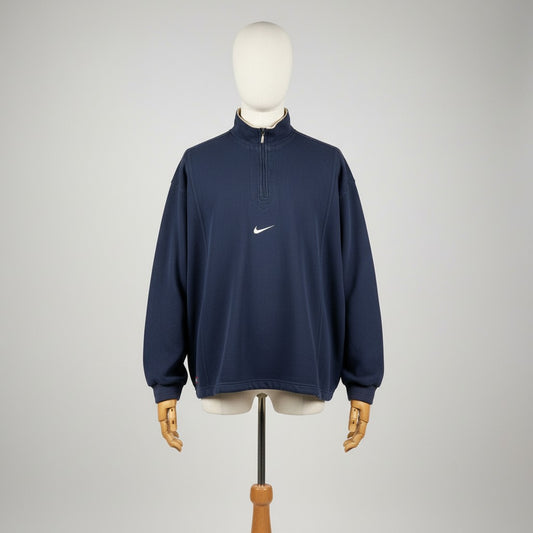 Nike Felpa Vintage Blu uomo XXL 90s Garzata