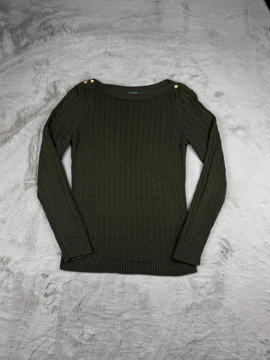 Ralph Lauren Maglione Verde Taglia M Donna Vintage Y2K Retro