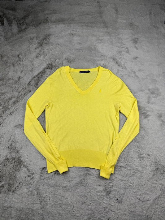 Ralph Lauren Pullover Giallo M Vintage Y2K Donna