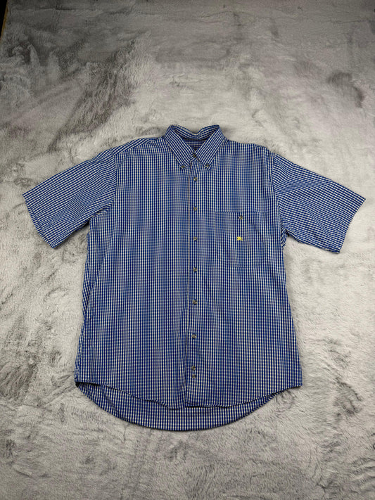 Burberrys Camicia Quadretti Blu L Vintage 90s uomo