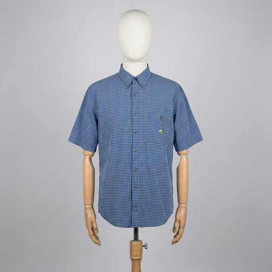 Burberrys Camicia Quadretti Blu L Vintage 90s uomo