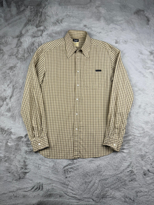 Dolce & Gabbana Camicia Beige Taglia L Uomo Vintage Retro