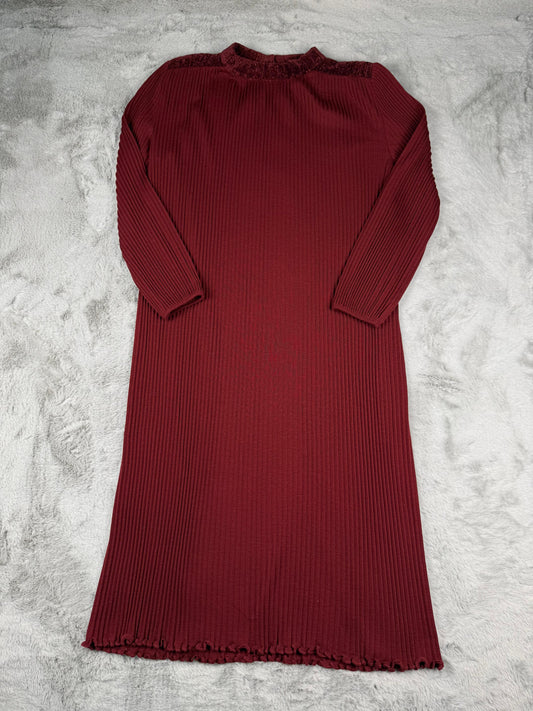Valentino Miss V Vestito lungo Bordeaux Taglia M Donna Vintage Retro Y2K