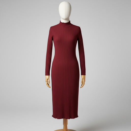 Valentino Miss V Vestito lungo Bordeaux Taglia M Donna Vintage Retro Y2K