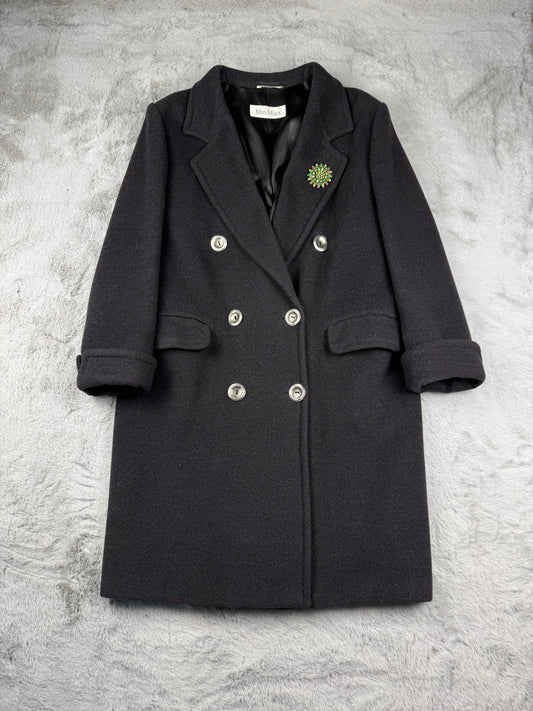 Max Mara Giubbotto Grigio Taglia L Donna Vintage Retro