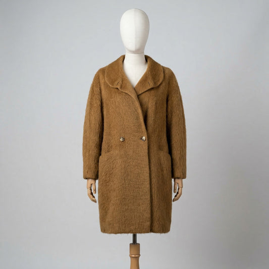 Max Mara Giubbotto Marrone Taglia 42 Donna Vintage Retro