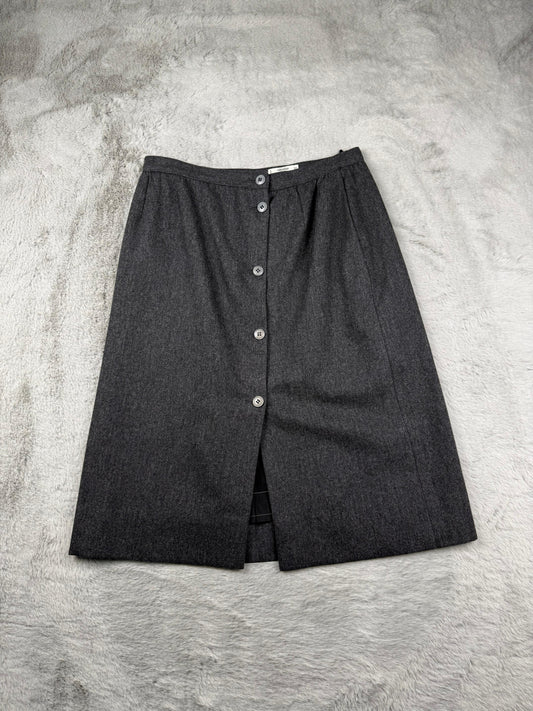 Valentino Garavani Gonna Grigio Taglia L Donna Vintage Retro