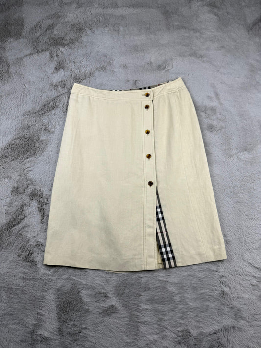 Burberry Gonna Beige Taglia 44 Donna Vintage Retro