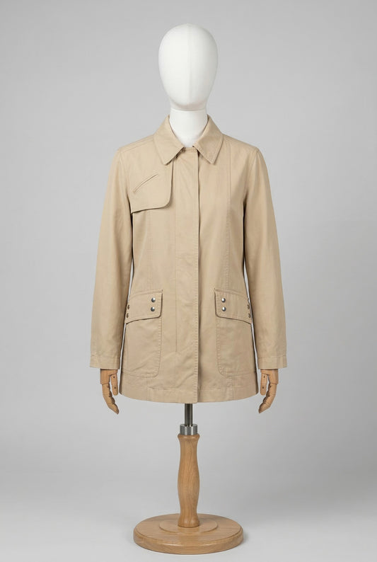 Fay Giacca Beige Taglia S Donna Vintage Retro