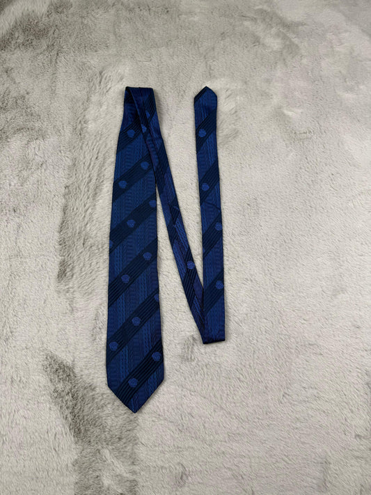 Gianni Versace Cravatte Blu Taglia Unisex Vintage Retro