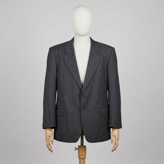 Valentino Giacca Grigio Taglia 58 Uomo Vintage Retro Archive