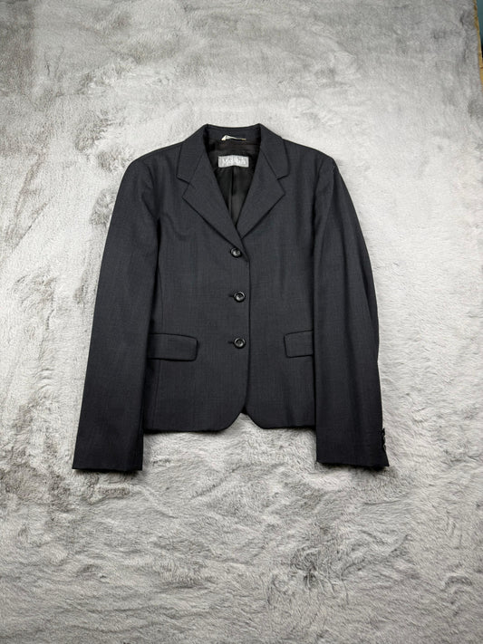 Max Mara Giacca Grigio Taglia L Donna Vintage Retro