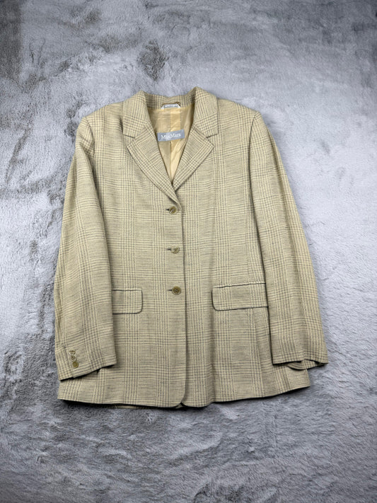 Max Mara Giacca Beige Taglia XL Donna Vintage Retro