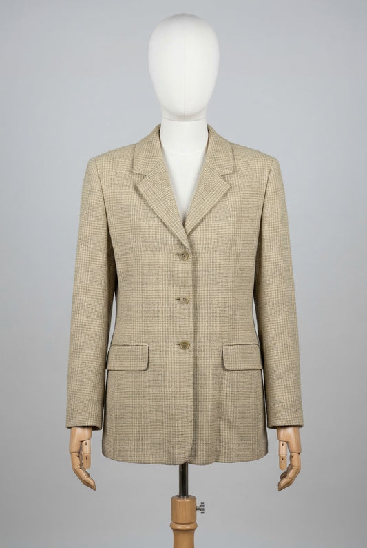 Max Mara Giacca Beige Taglia XL Donna Vintage Retro
