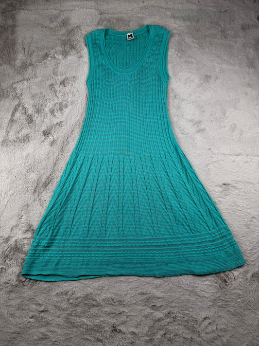 Missoni Vestito Turchese Taglia M Donna Vintage Y2K
