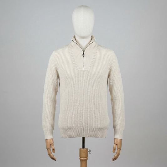 Barbour Maglione Bianco Taglia L Uomo Vintage Retro