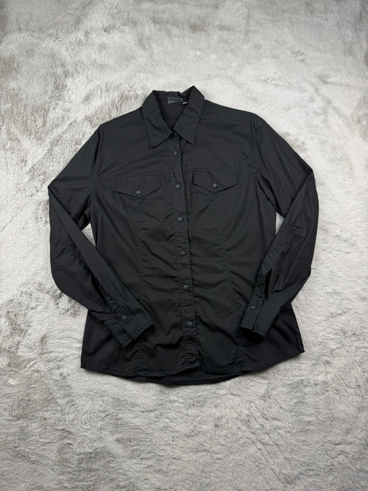 Versace Jeans Couture Camicia Nero Taglia L Donna Vintage Y2K