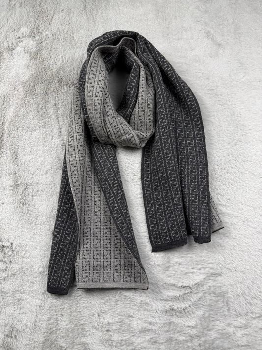 Fendi Sciarpa Grigio Uomo Vintage Retro