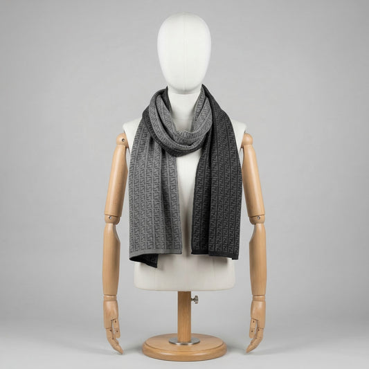 Fendi Sciarpa Grigio Uomo Vintage Retro