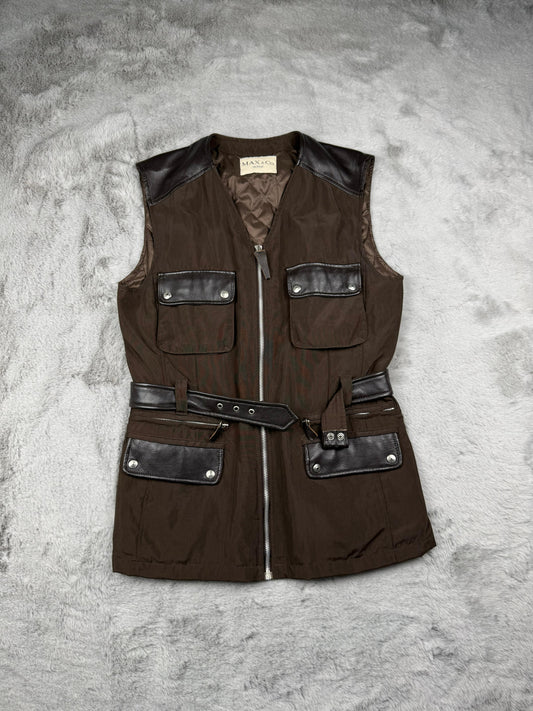 Max&Co Gilet Marrone Taglia M Donna Vintage Y2K Retro