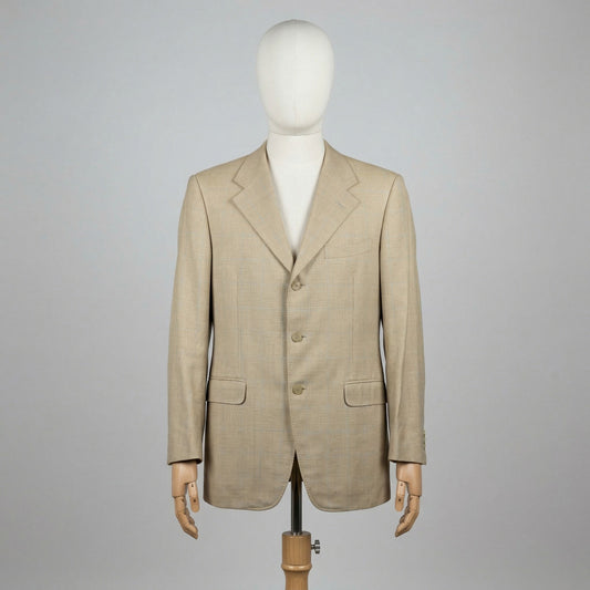 Corneliani Giacca Beige Taglia 48 Uomo Vintage Retro