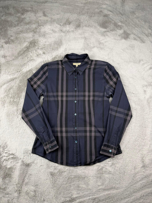 Burberry Camicia Blu Taglia M Donna Vintage Y2K Retro