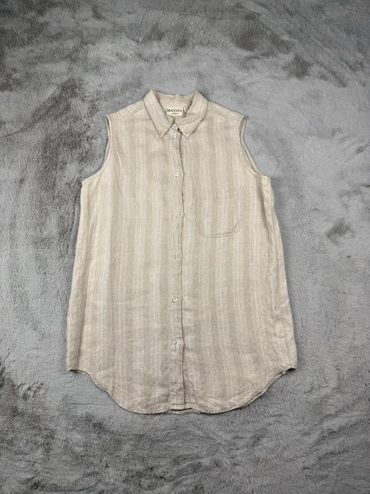 Max&Co Gilet Beige Taglia M Donna Vintage Y2K