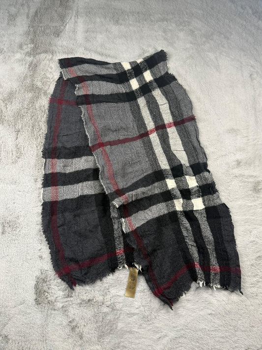 Burberry Sciarpa Grigio Taglia Unisex Vintage Retro