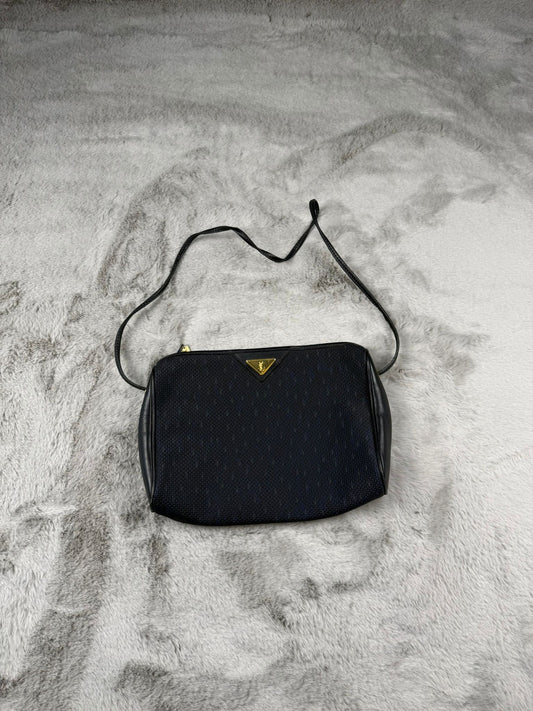 Yves Saint Laurent Borsa Blu Taglia Unica Donna Vintage Retro