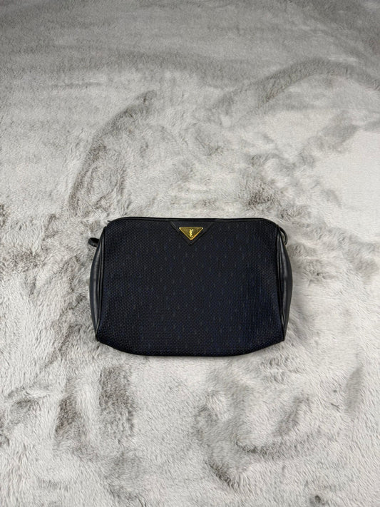 Yves Saint Laurent Borsa Blu Taglia Unica Donna Vintage Retro