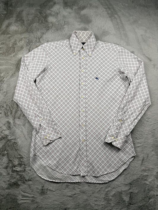 Etro Camicia Bianco Taglia L Uomo Vintage Retro Y2K