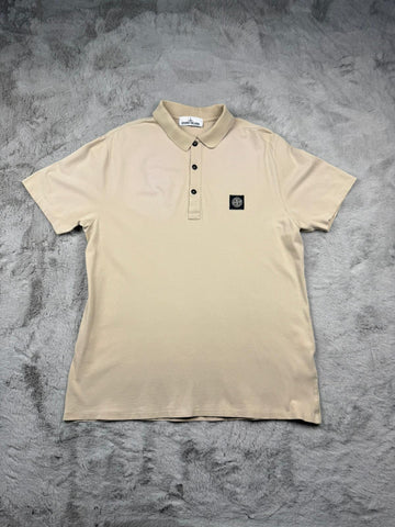 Stone Island Polo Beige Taglia XL Uomo Vintage Streetwear