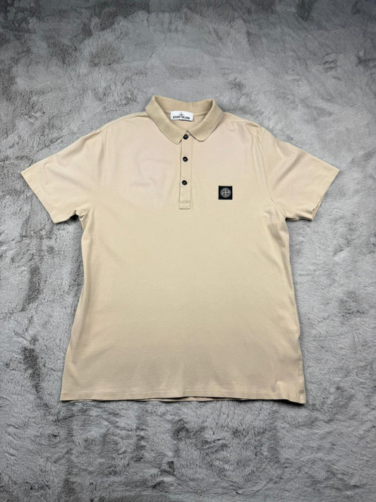 Stone Island Polo Beige Taglia XL Uomo Vintage Streetwear