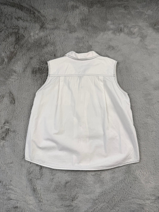 Missoni Camicia Smanicata Bianco Taglia XS Donna Vintage Y2K