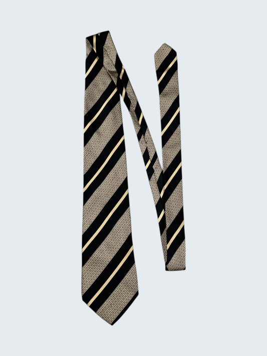 Dolce&Gabbana Cravatta Vintage Beige Nero 90s Y2K