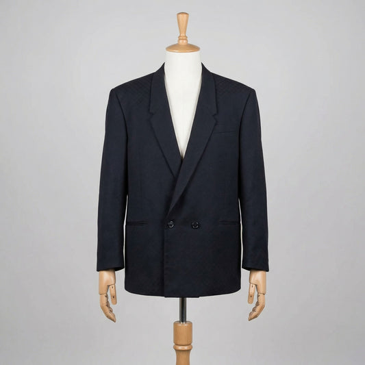Blazer Piacenza 1733 Nero 50 Vintage 90s Made in Italy