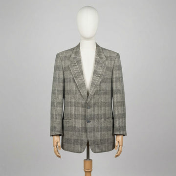 Valentino Blazer Righe Beige Nero L Vintage 90s