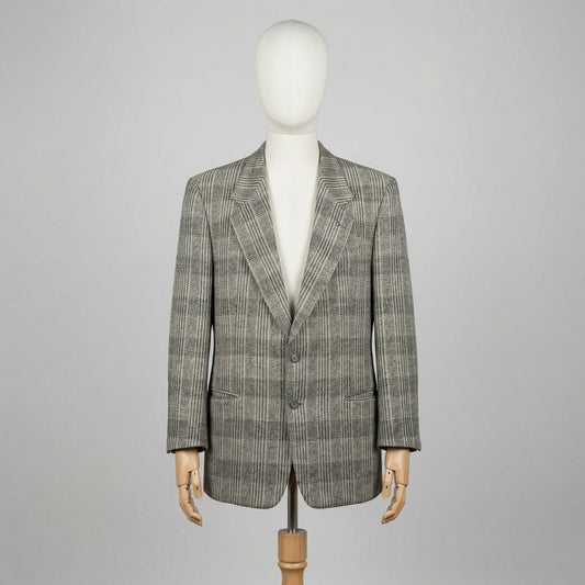 Valentino Blazer Righe Beige Nero L Vintage 90s